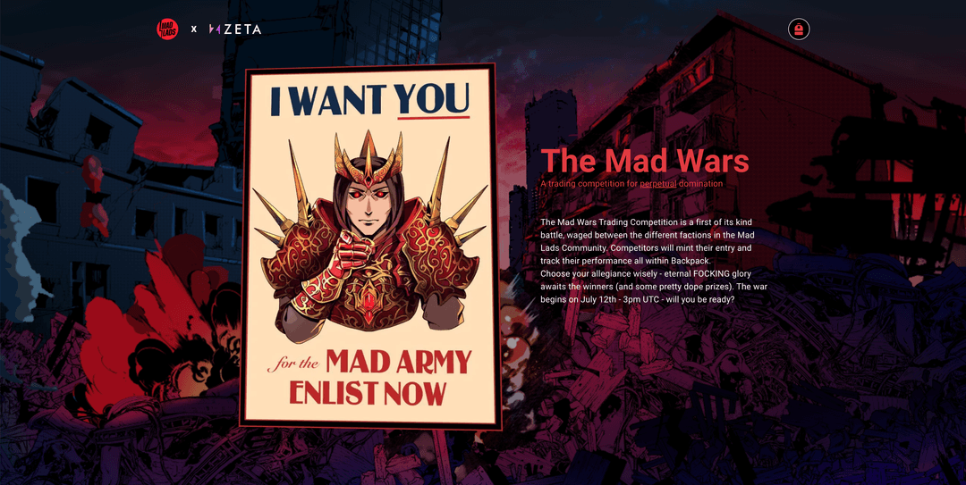 Zeta Mad Wars WL Page - Additional project image 1